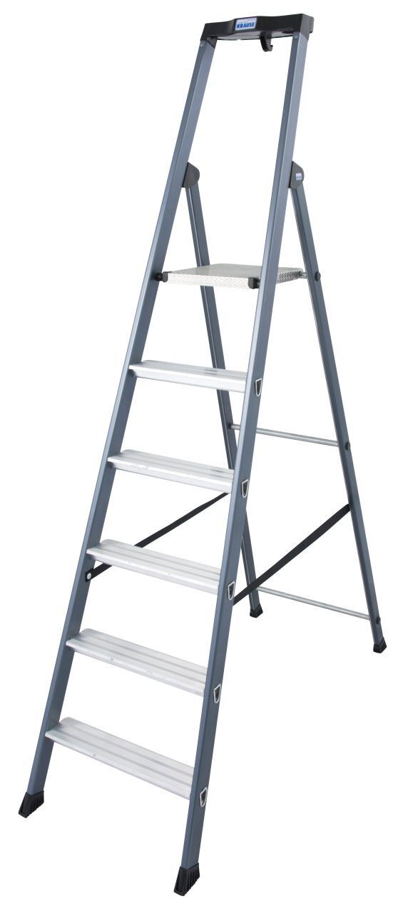 Krause MONTO SePro S egy oldalon járható lépcsőfokos állólétra, eloxált, 6 fokos termék fő termékképe